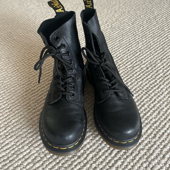 Dr Martens PASCAL black lace up boots. US6 / UK4. worn twice. Bought for $200 - Picture 2 of 4